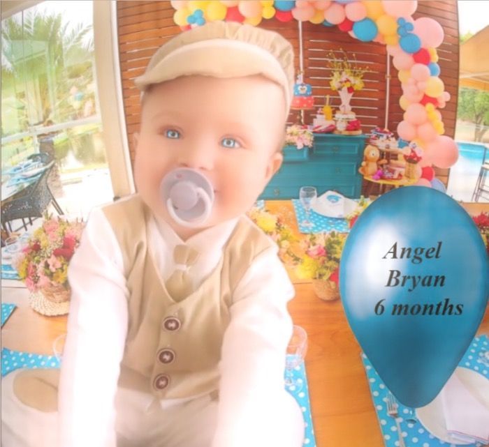 El pequeño Angel  Bryan Lyden  cumple sus seis meses de vida .