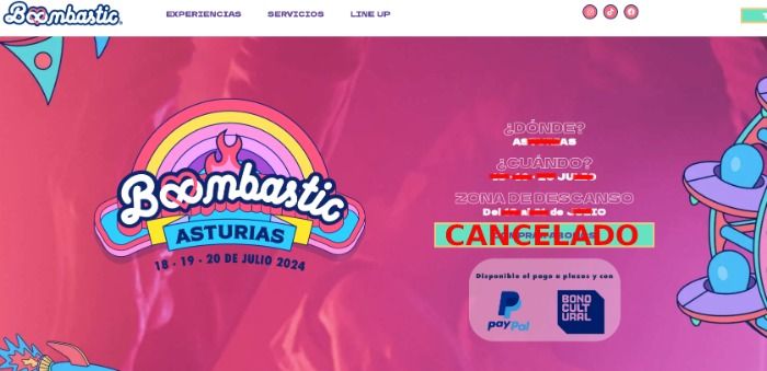 El festival Boombastic cancela temporalmente su evento en Asturias