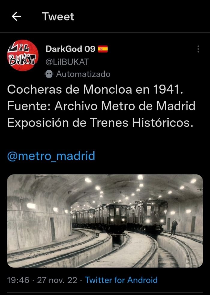 Cocheras de Moncloa en 1941: Metro de Madrid