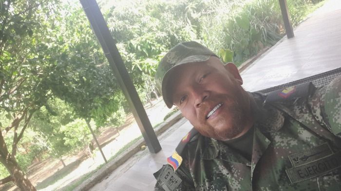 AMERICAN MAJOR SERGEANT DETAINED AT BASE IN EL CAQUETA COLOMBIA SOUTH AMERICA