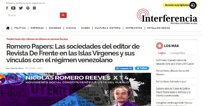 Romero Papers: Las sociedades del editor de Revista De Frente en las Islas Vírgenes