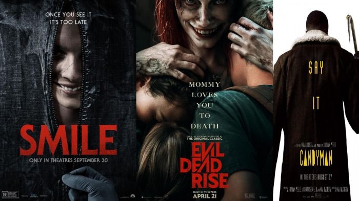 Evil dead rise 2023, smile 2022, y candyman 2021, pasan el top 10 de las mejores películas de terror de la historia sobre pasando, a Candyman y smile