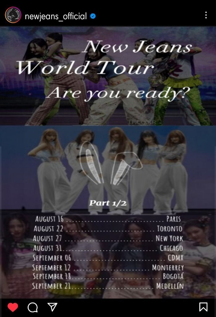 !El grupo de k-pop New Jeans anuncia su World Tour!