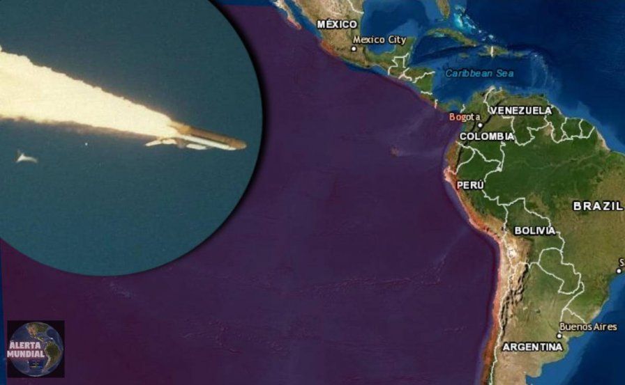 El misil chino podría estrellarse en centroamérica