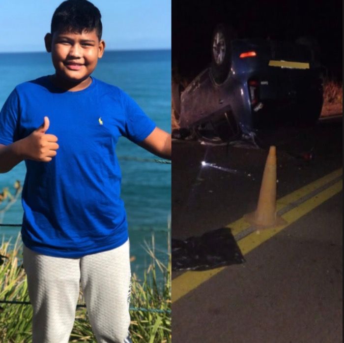 Niño de 13 años y su tío sufre un accidente de carro