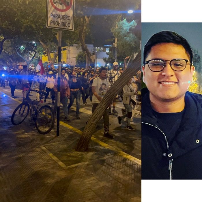 Hijo de directora de exclusivo colegio de Huancayo es captado protestas violentas en Lima