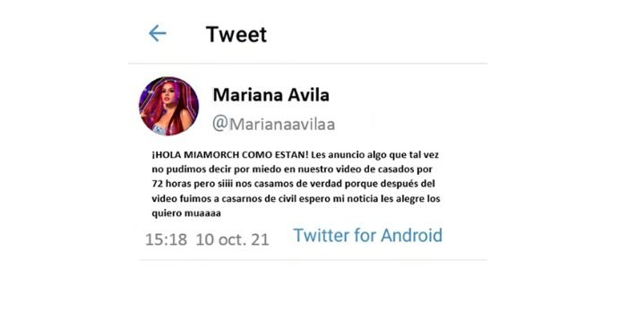 MARIANA  AVILA SE CASA DE CIVIL