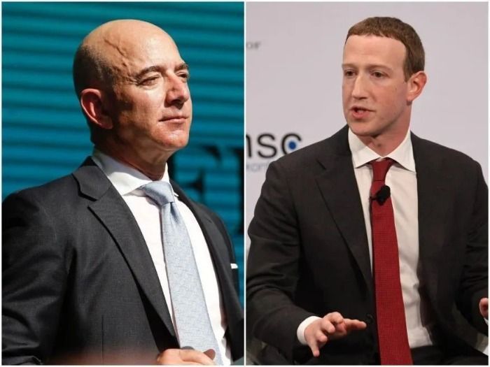 En una apuesta, Jeff Bezos hace cambio de empresa con Mark Zuckerberg