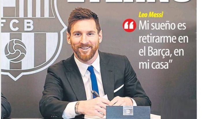 Messi intenta renovar con el Barcelona