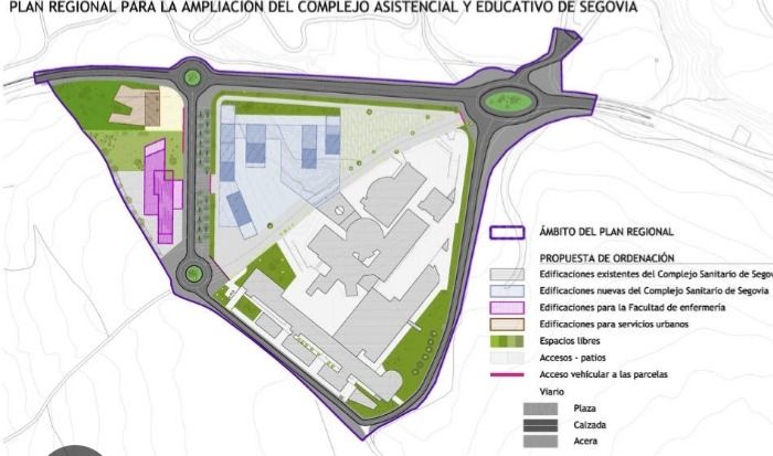 Comienzo inminente de las obras de ampliación del Hospital de Segovia