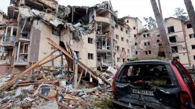 Se cayeron entre 20 y 25 edificios en Ucrania