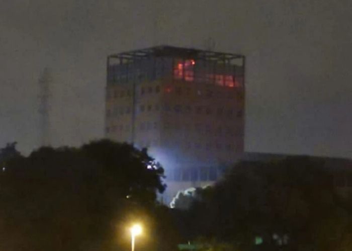 Fire at the Faculty of Education at the University of Malaga.