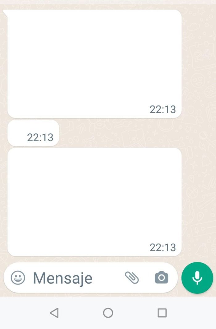 ¿Porqué se ven los mensajes vacíos en WhatsApp?