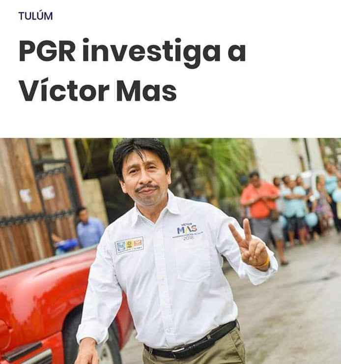 PGR investiga a Victor Mas Tah por delito de Peculado