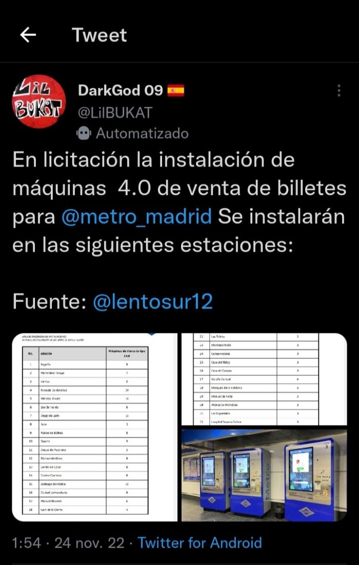 Metro de Madrid instalará máquinas de venta de billetes 4.0 en estas estaciones a partir de 2023