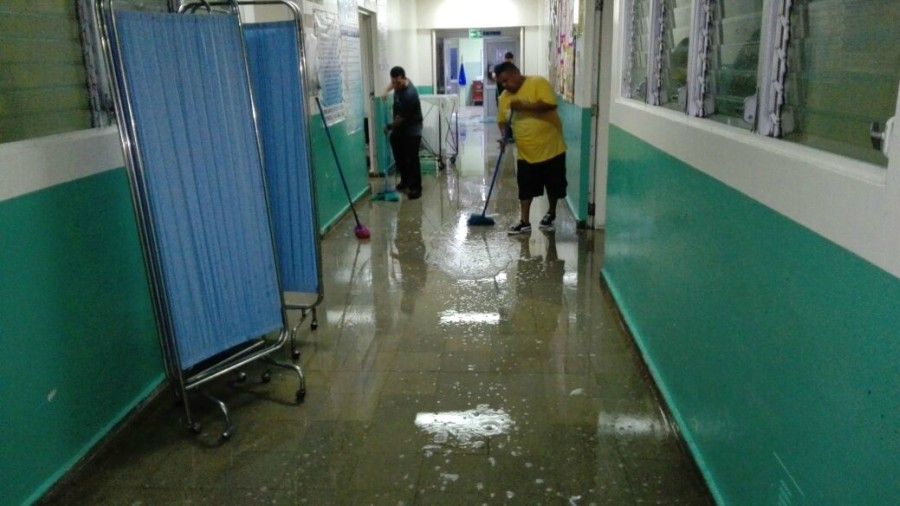 Inundación en un conocido hospital madrileño