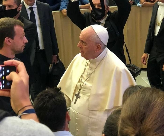 Mn Àlex Serra recibe al Papa Francisco
