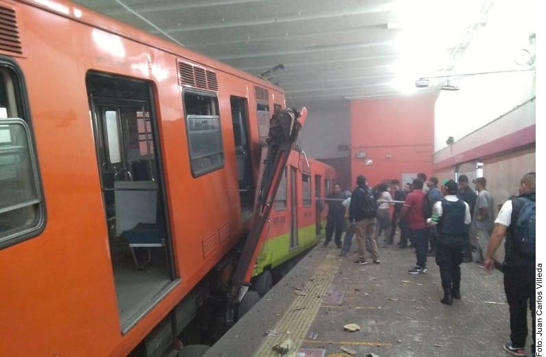 Train has crashed against the old central station