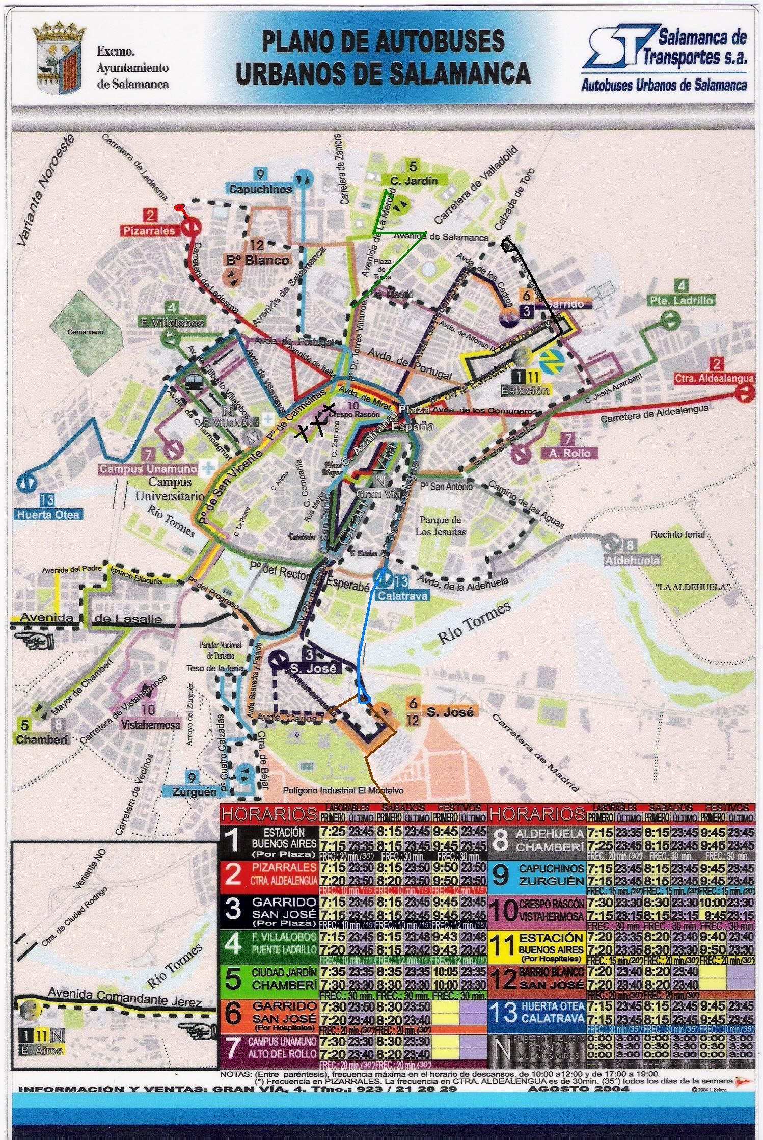 Información autobuses urbanos salamanca