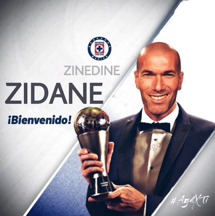 ¡BOMBAZO!, Zidane firma con el Cruz Azul de México