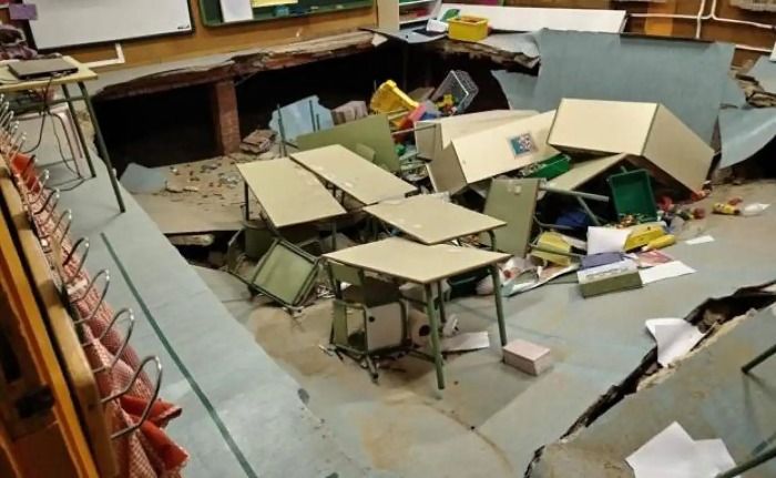 Desastroso derrumbamiento del instituto Fernando Zobel de Cuenca