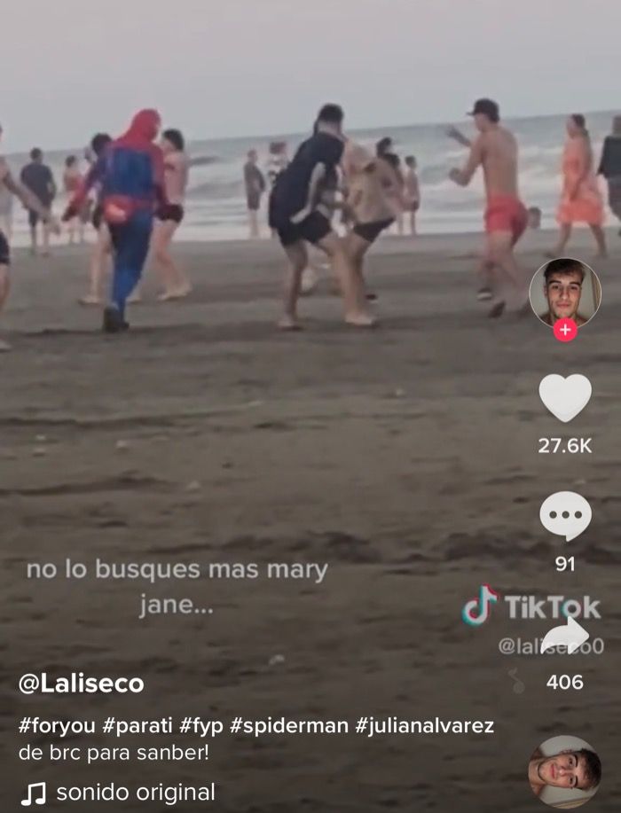 Joven humillado en TikTok tras un partido contra Spiderman en La Costa Argentina