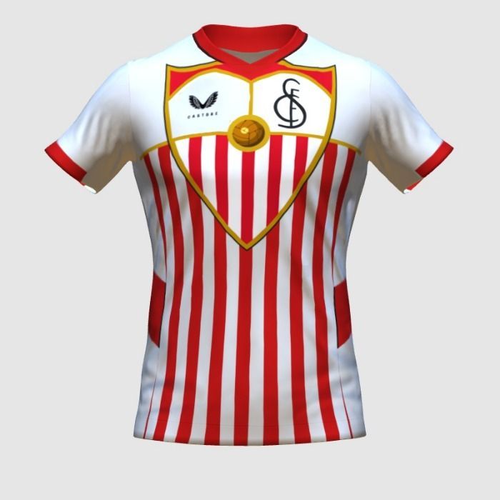Esta es la nueva 1ª equipación del Sevilla FC en su estreno con la innovadora marca Castore