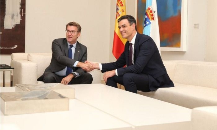 Pedro Sánchez se reúne con Alberto Núñez Feijoo
