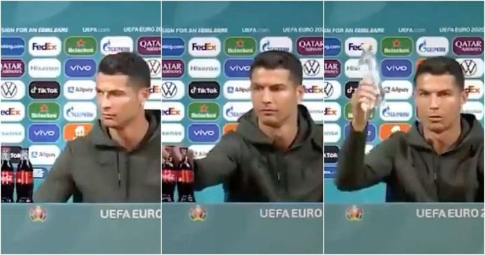 Cristiano rejects two bottles of Coca-Cola the company loses 4 billion.