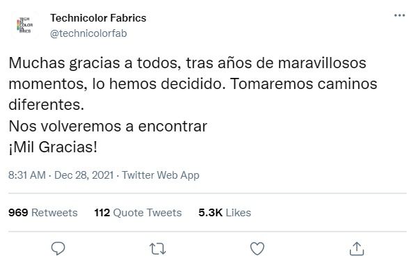 LA FAMOSA BANDA TECHNICOLOR FABRICS SE SEPARA
