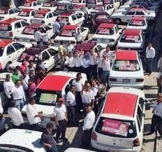 Carlos Herrera CH promete a taxistas y colectivos sacar a UBER de Michoacán.