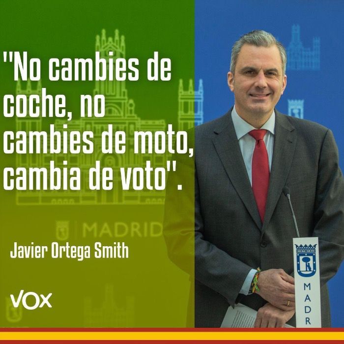 “NO CAMBIES TU COCHE, NO CAMBIES TU MOTO, CAMBIA TU VOTO” - Elecciones Generales España 2023