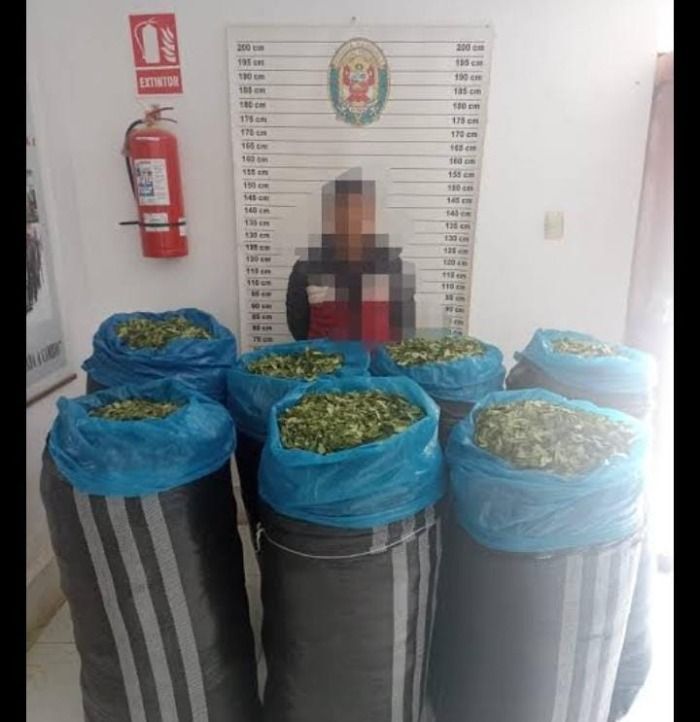 HABIA SORPRESA!!! Policia interviene a sujeto con 7 sacos llenos de coca y al interior habia varios paquetes de la BLANCA!