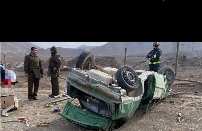 Accidente en la Ruta 26 de Antofagasta dejó a dos personas lesionadas