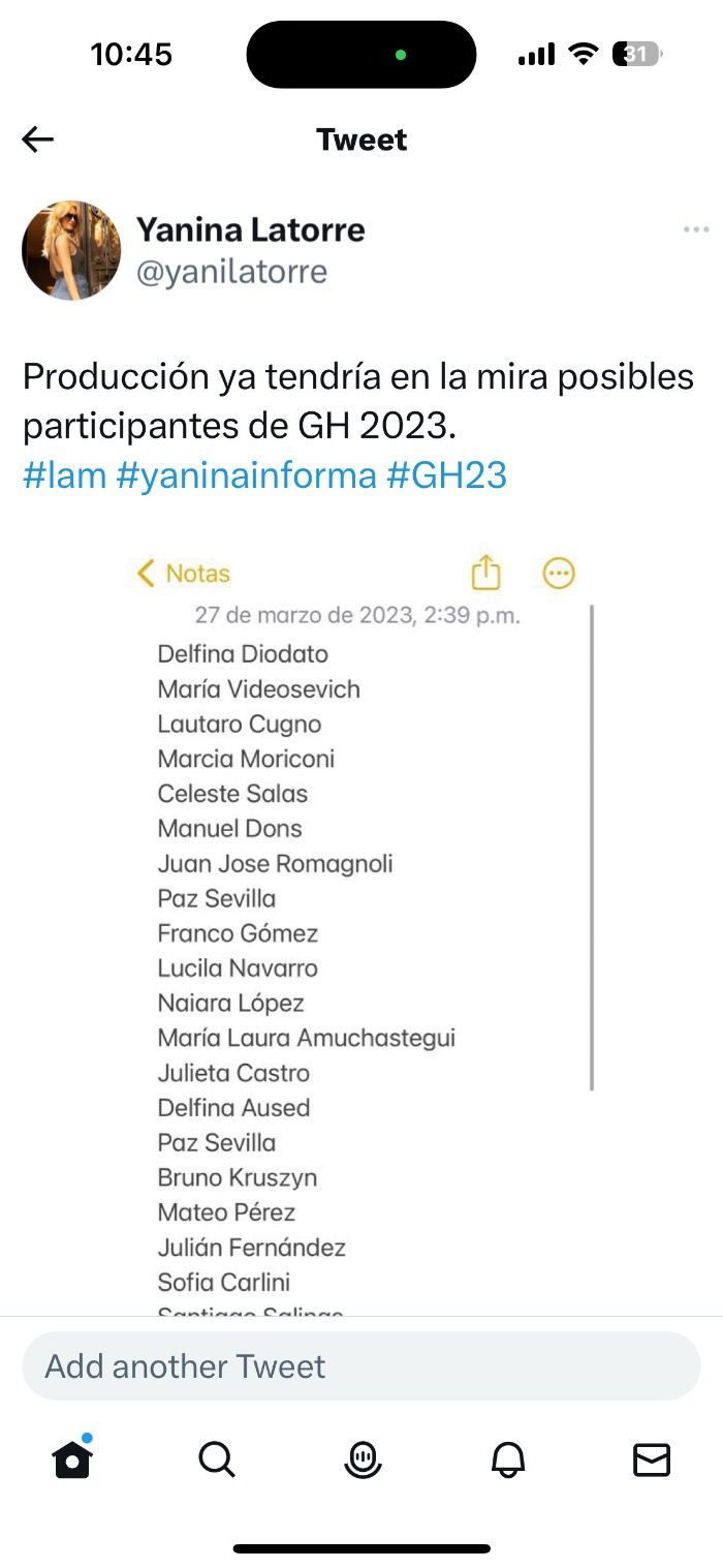 El explosivo tuit de Yanina Latorre los posibles integrantes de la “Casa más famosa del mundo” en 2023.