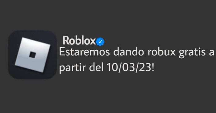 Roblox dara robux gratis a partir del 10/03/23
