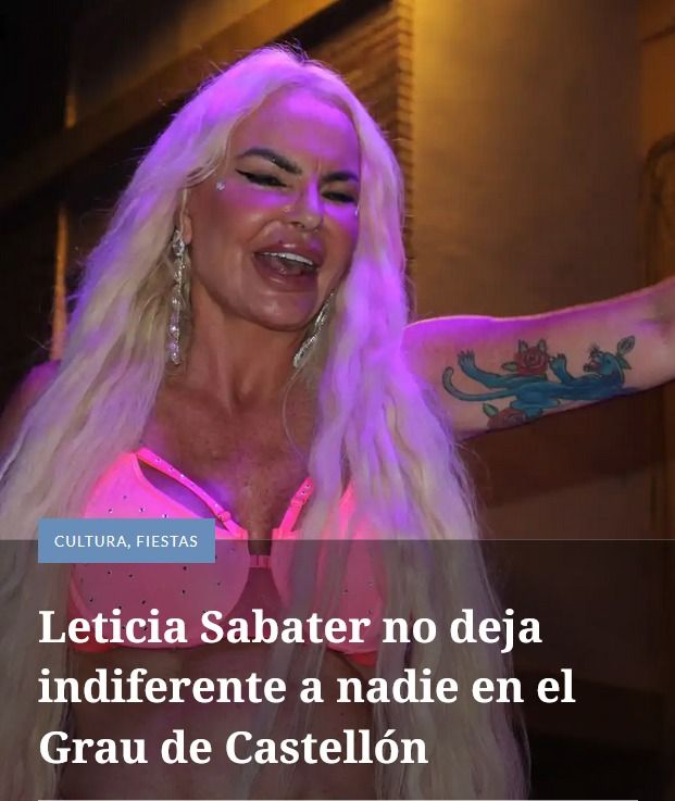 Leticia Sabater no deja indiferente a nadie en el Grau de Castellón