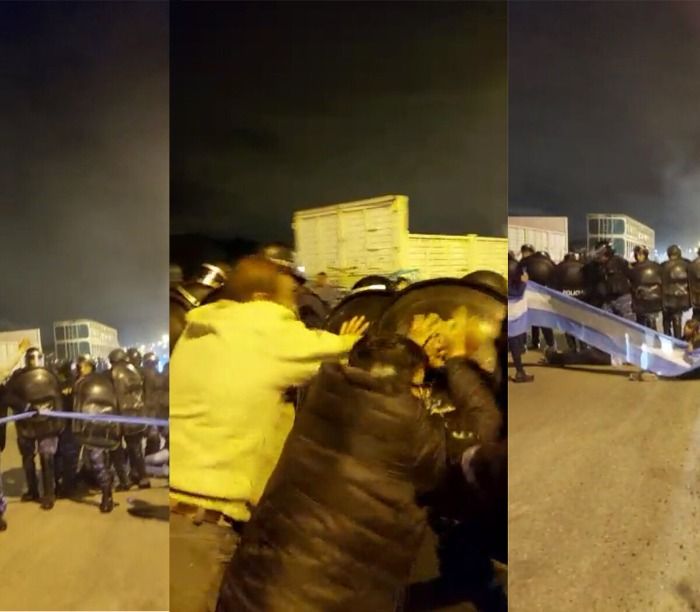 Tumultos en la entrada a AUNOR - Hay detenidos