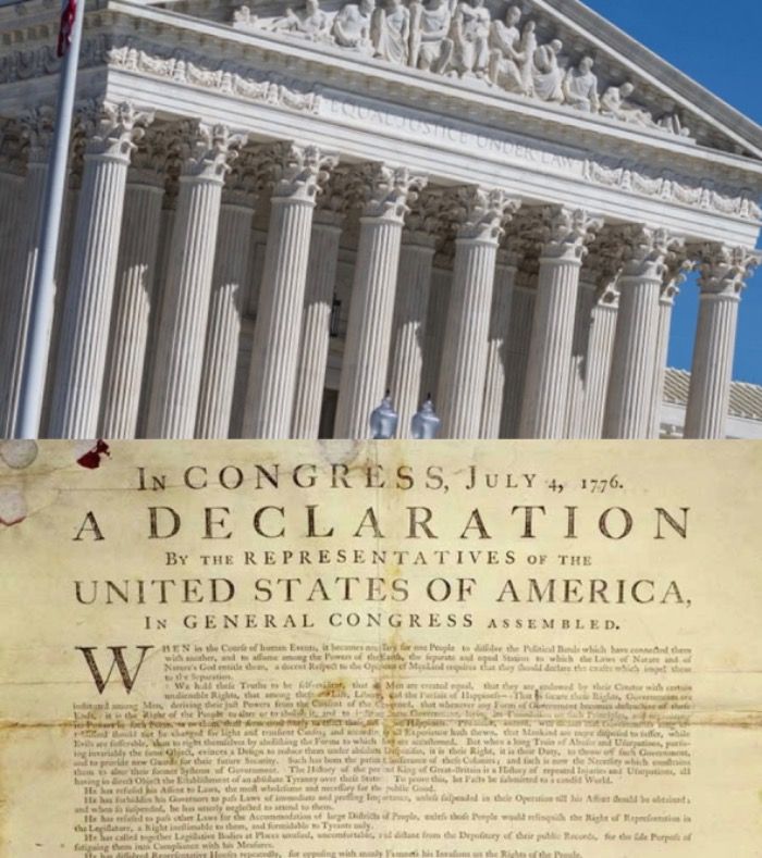 SCOTUS Rules that the declaration of independence is unconstitutional, The US is re incorporated to the UK