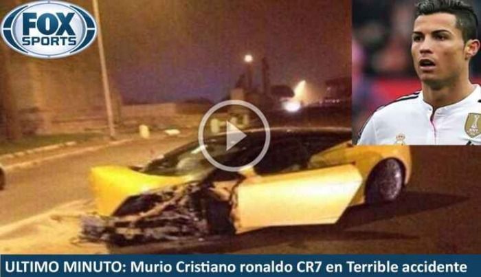 Cristiano Ronaldo muere por accidente automovilístico