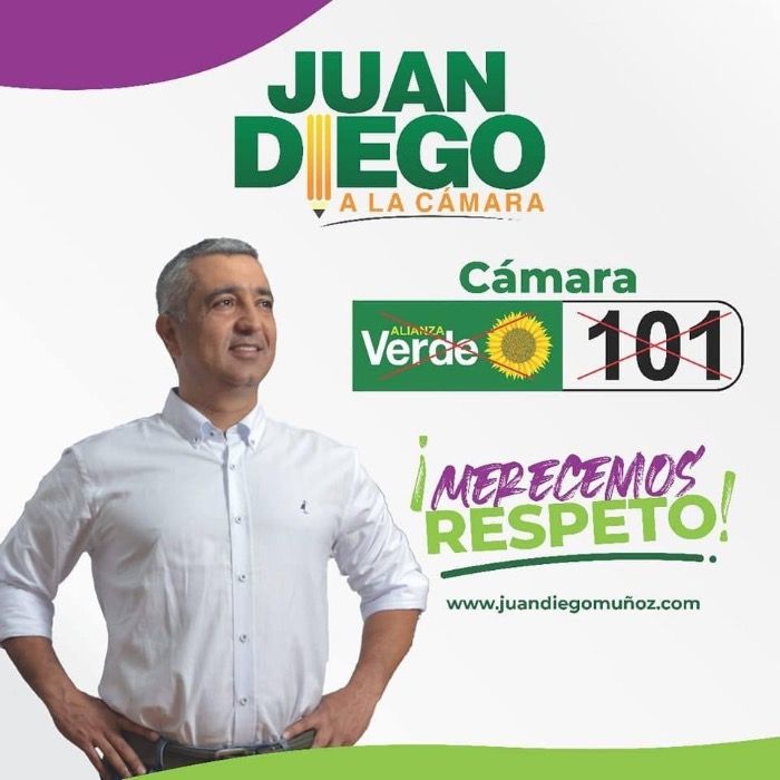Juan Diego Muñoz se alzaría con la Mayor votación para la Cámara