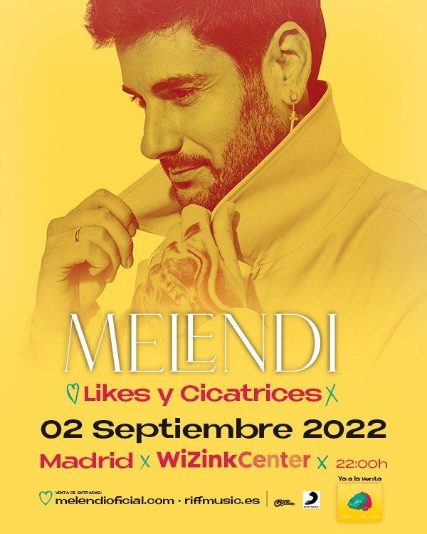 Melendi suspende su concierto previsto para el 2 de septiembre en Madrid debido a problemas de salud
