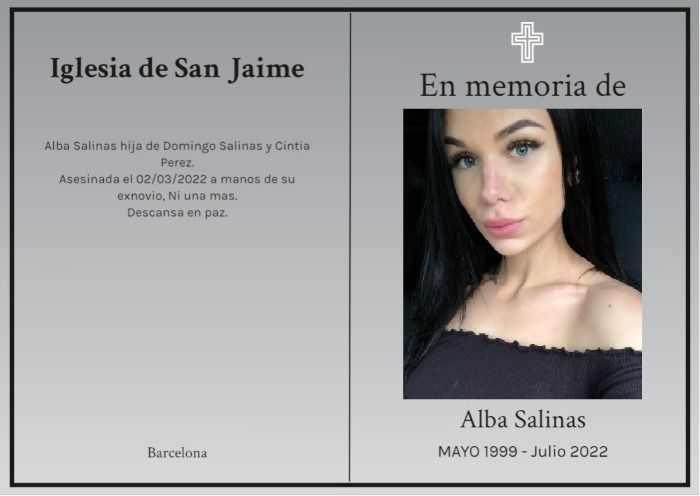 Fallece una mujer ''Alba Salinas'' en Barcelona