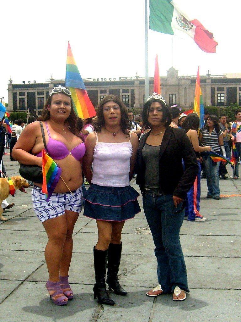 Manifestación de travestis en Insurgentes Sur