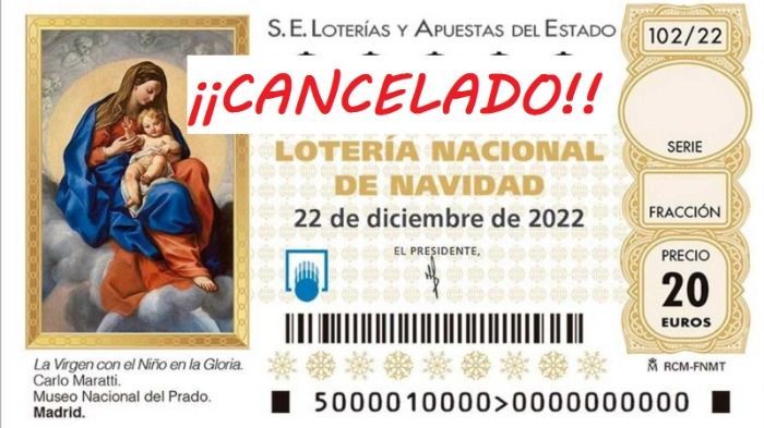 CANCELADA LOTERIA DEL NIÑO 2023