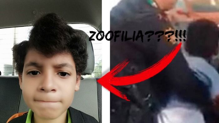 Policia arresta a niño dominicano por Zoofilia en publico