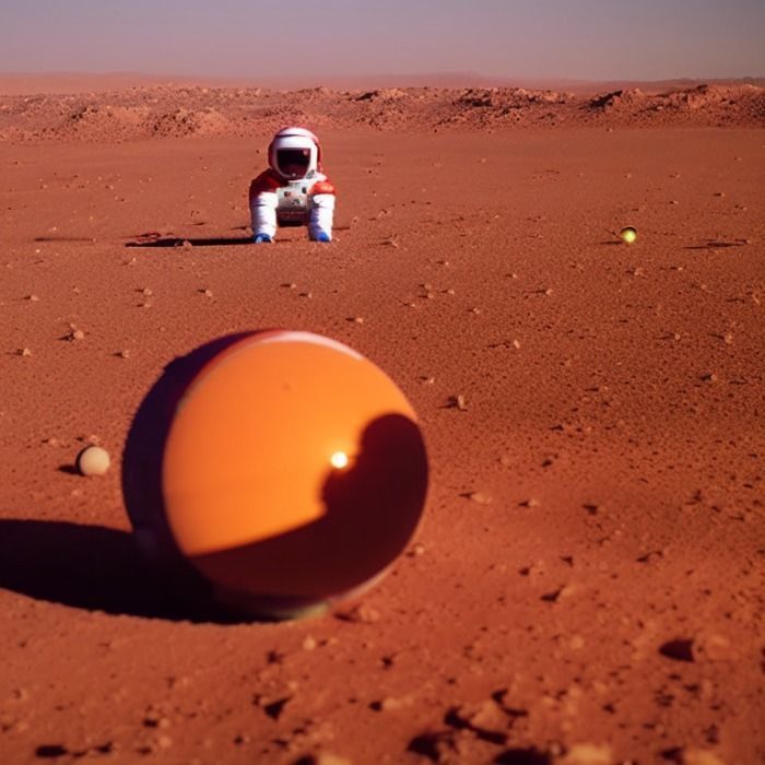 ¡Increíble! Un perro astronauta encuentra una pelota gigante en Marte