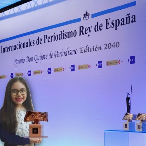 La Periodista Venezolana Sarah Villarreal ha ganado el Premio Internacional del Periodismo Rey de España año 2040