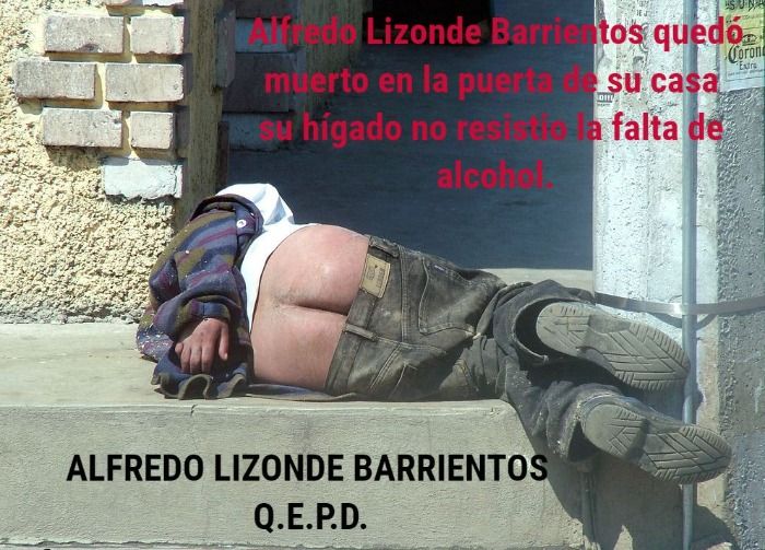 ALBAÑIL MUERE POR FALTA DE ALCOHOL