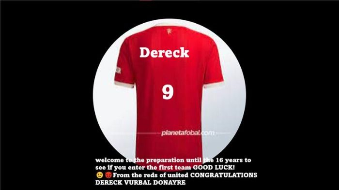 Dereck Vurbal hace pruebas para ir al primer equipo al Manchester United como sub de adolescentes/ niños